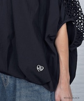 【直営限定ITEM】パンチングドルマンスリーブTOPS (BLACK) CQ-49005H