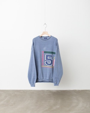 1990s vintage overdye printed sweatshirt / Made In USA