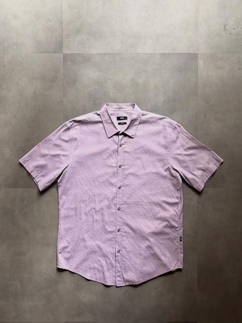 BOSS HUGO BOSS 半袖シャツ SLIM FIT ライトパープル系
