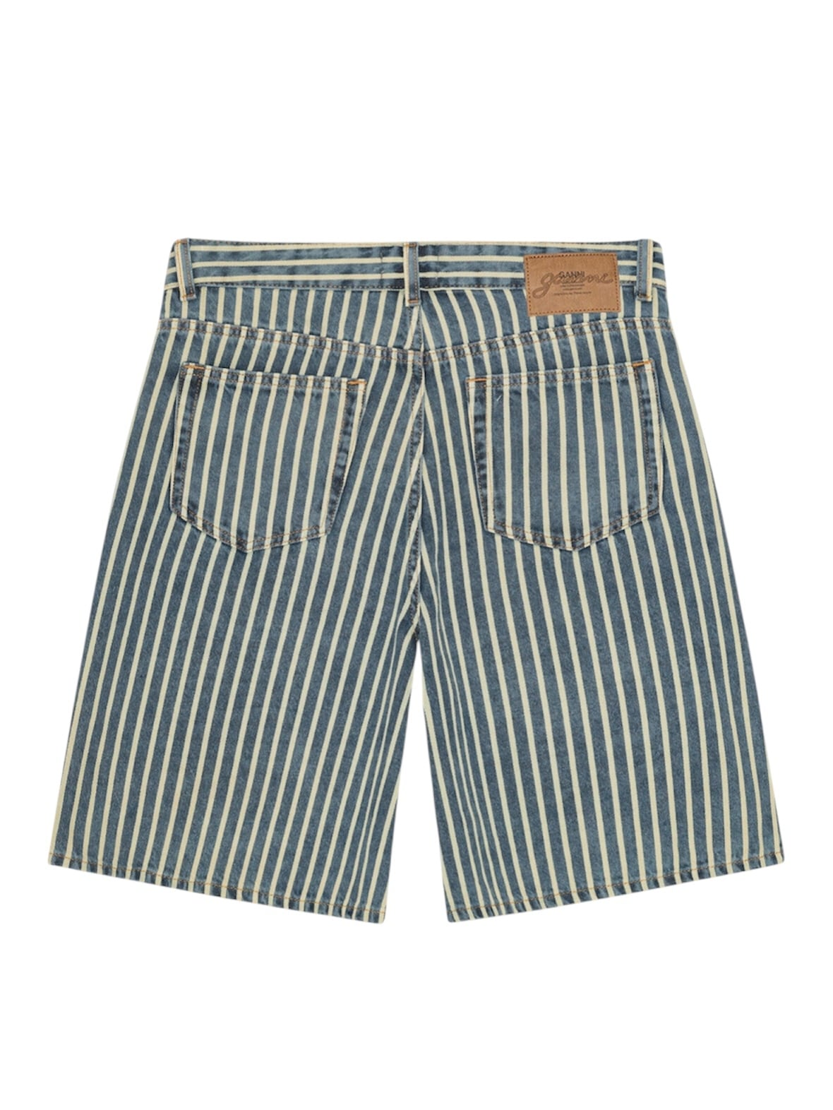 GANNI デニムショーツ 24 25AW】GANNI ガニー / Striped Denim Shorts / デニムショーツ | TRENT
