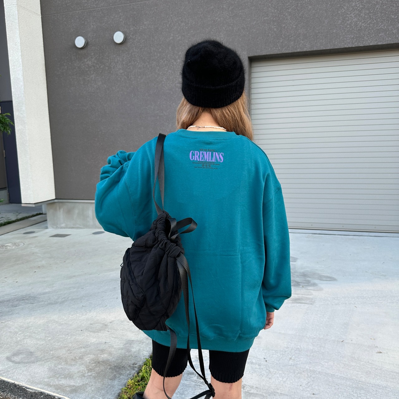 Quilted medium backpack ／2color