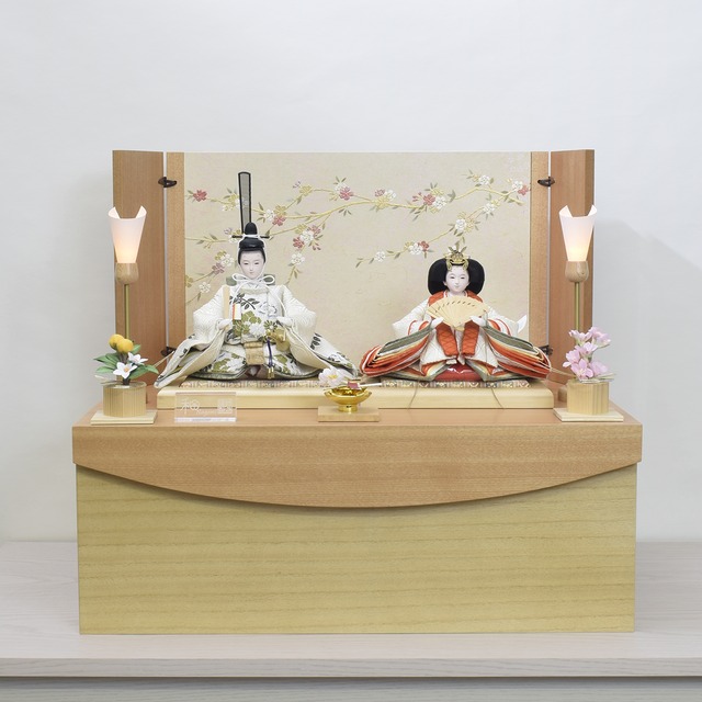 雛人形 親王飾り【わのか枝桜】収納上手｜おしゃれ｜モダン｜今どき| おすすめ|かわいい｜和モダン｜スタイリッシュ