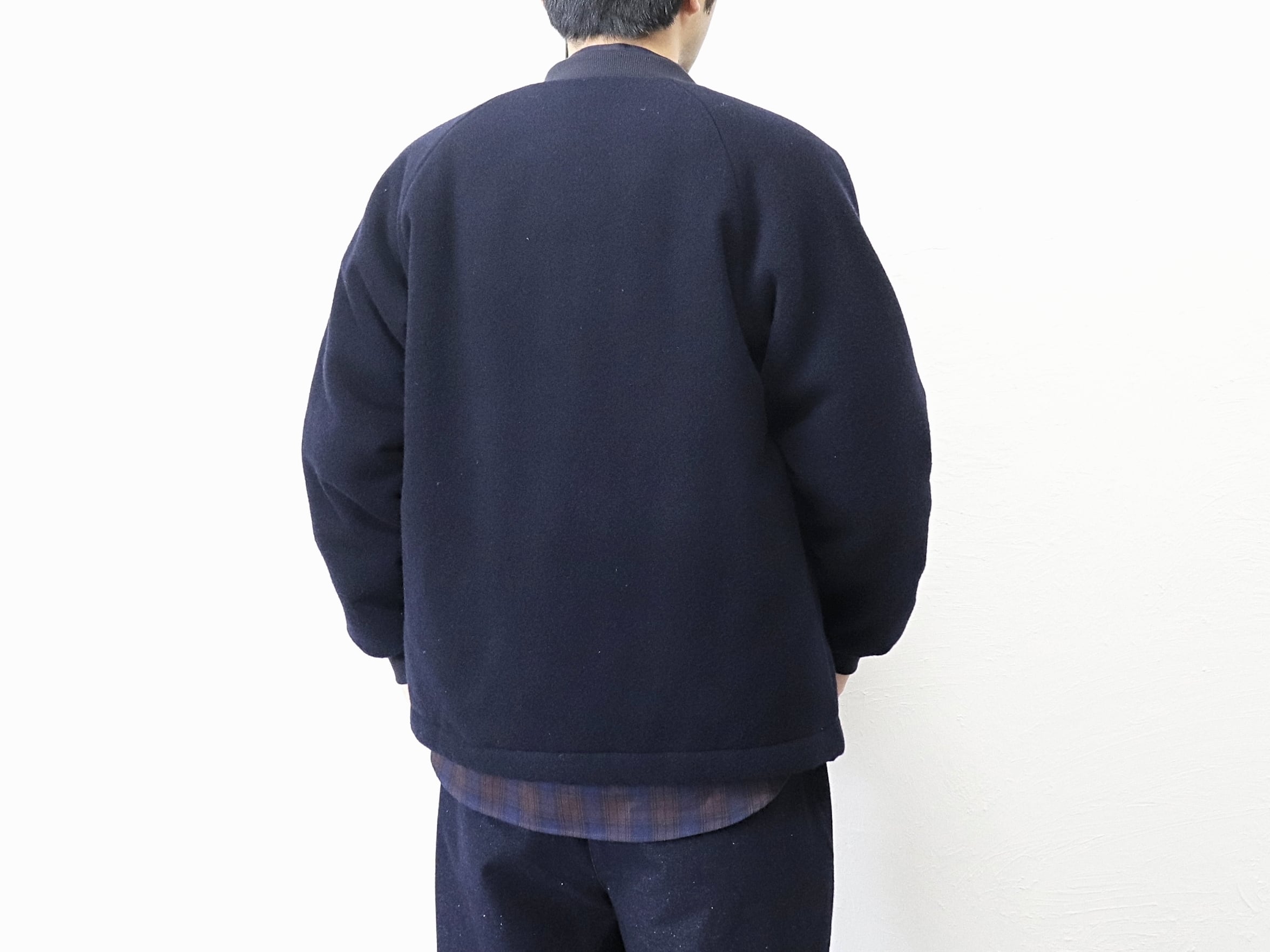 have a good day / WOOL PADDING JACKET - NAVY ハブアグッドデイ