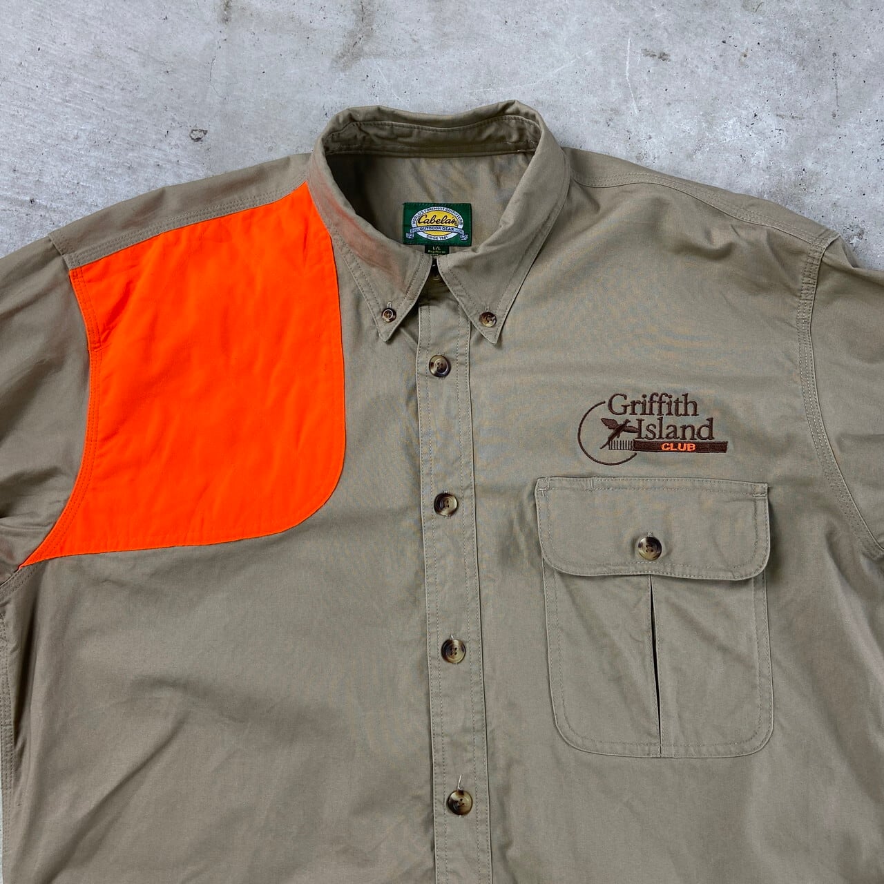 90年代 Cabelas カベラス ハンティングシャツ ガンパッチ 袖切り替え