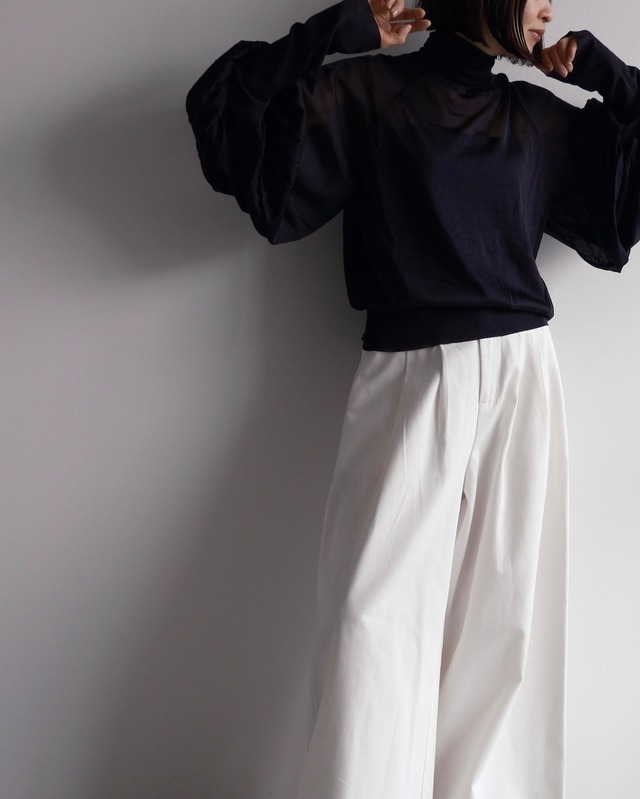 HERMÈS　SILK SHEER TURTLENECK KNIT