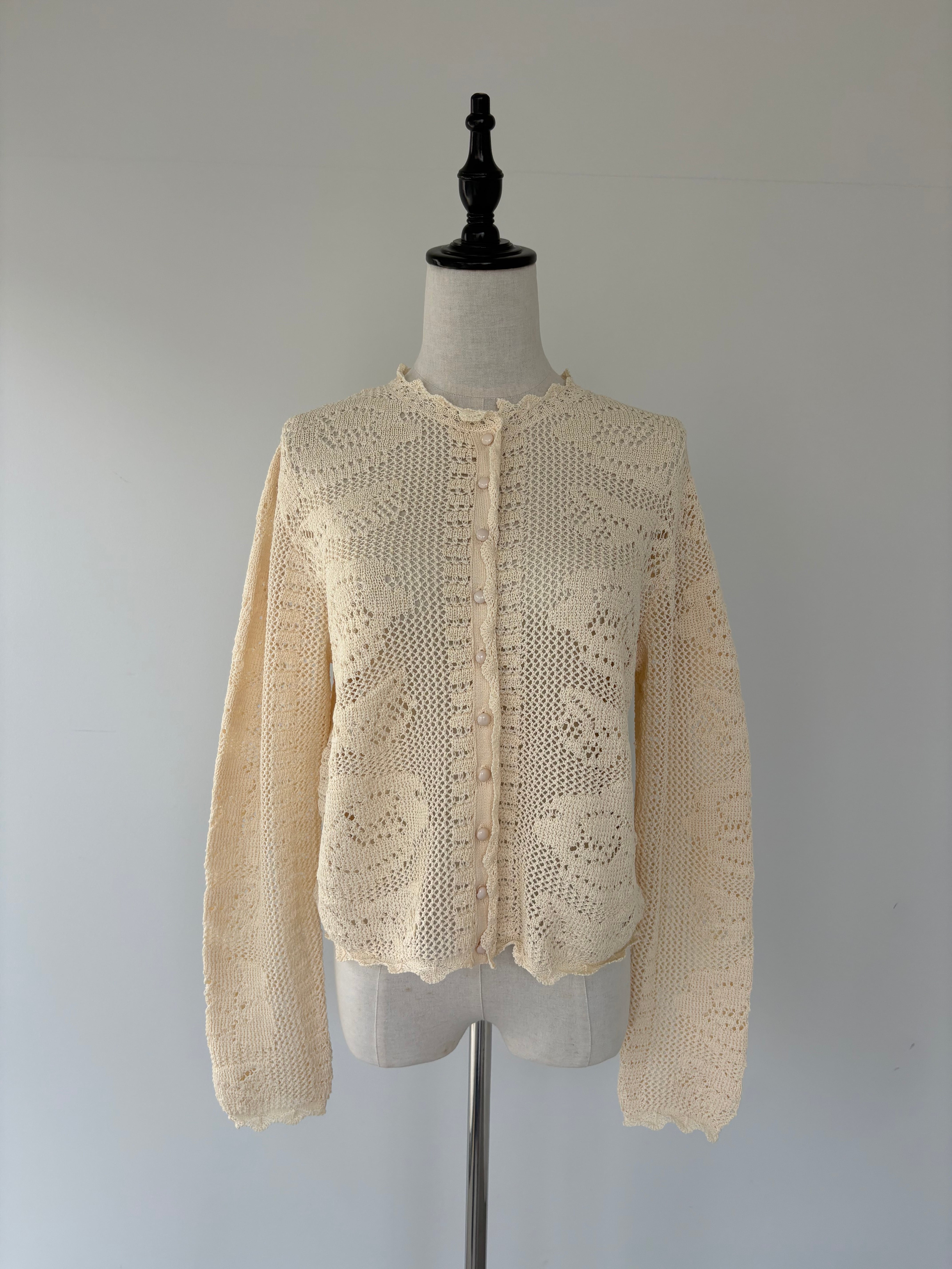 muveil ミュベール　ローズ刺繍カーディガン MUVEIL メッシュローズカーディガン MA262KCD007 | KOKO