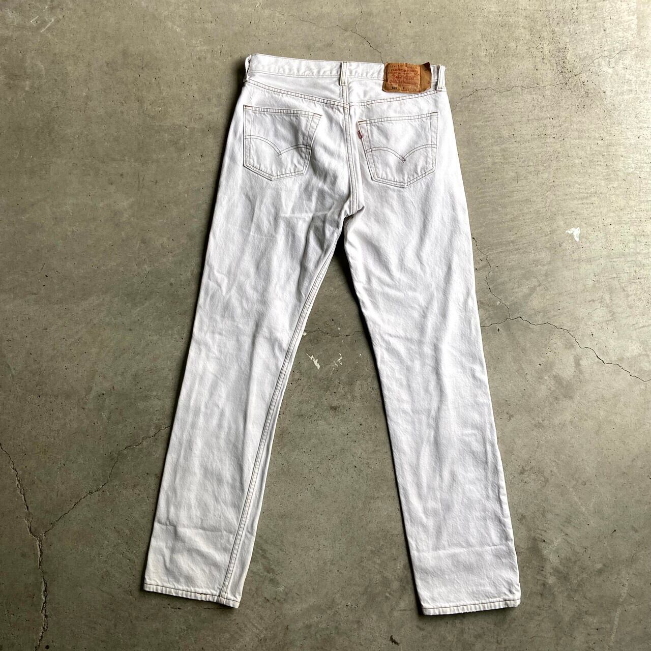 90年代 USA製 Levi's リーバイス 501 ストレート ホワイトデニムパンツ メンズW33 古着 90s ヴィンテージ ビンテージ  白【デニムパンツ】 | cave 古着屋【公式】古着通販サイト