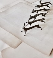 フランス 誰かを探す狼さんとカトラリーレスト アンティーク