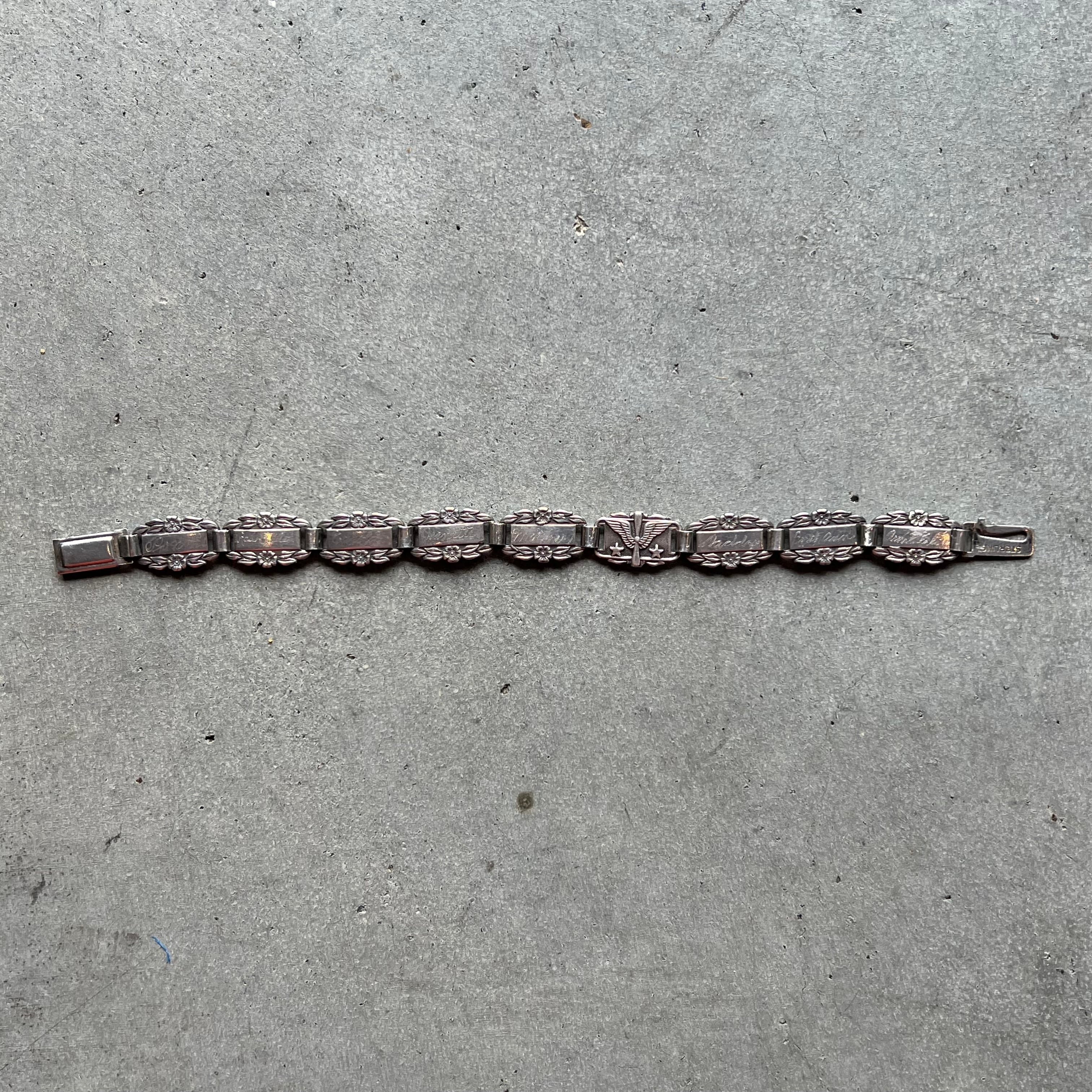 1940s WW2 USAAF SWEET HEART JEWELRY BRACELET | BUFF STOCK YARD