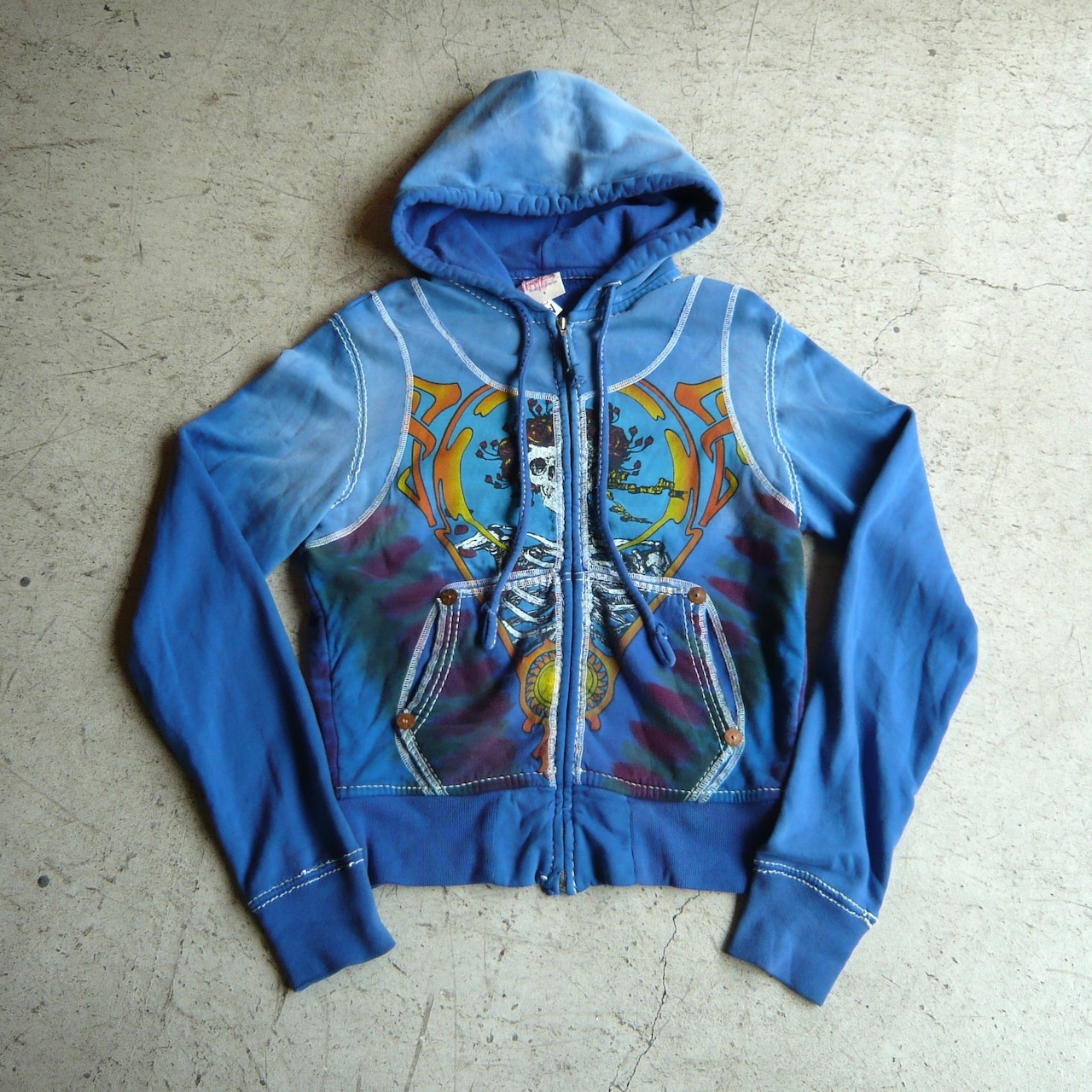 00s True Religion x Grateful Dead ジップパーカー