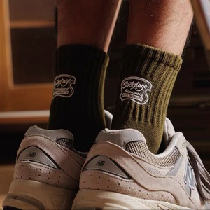 Logo ribbed crew socks 1405