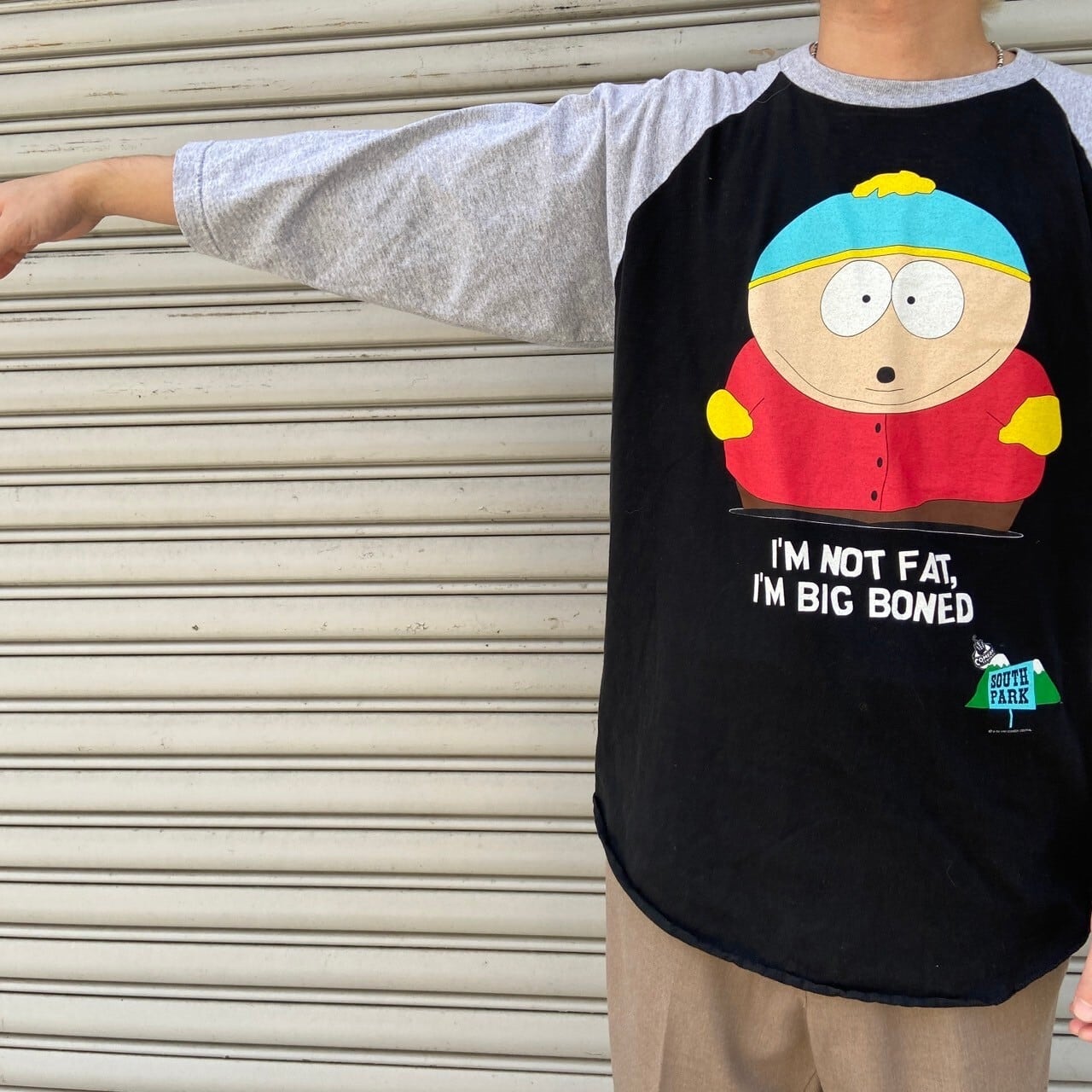 90s USA製 サウスパーク キャラクターT ラグラン 七分袖 90s USA製 サウスパーク キャラクターT ラグラン 七分袖