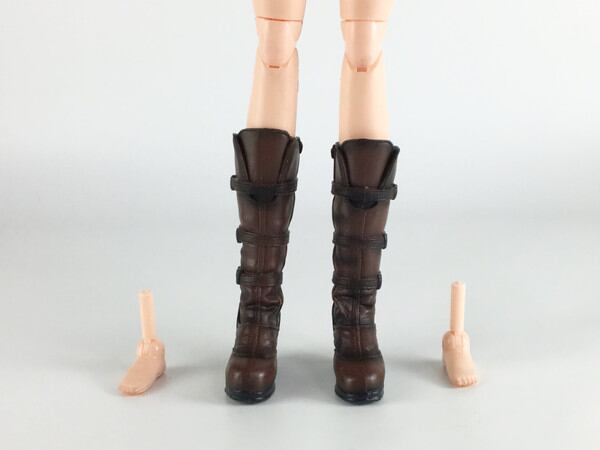 ドール靴 1/6 女性用 ブラウンロングブーツ STK 10232 - 画像4