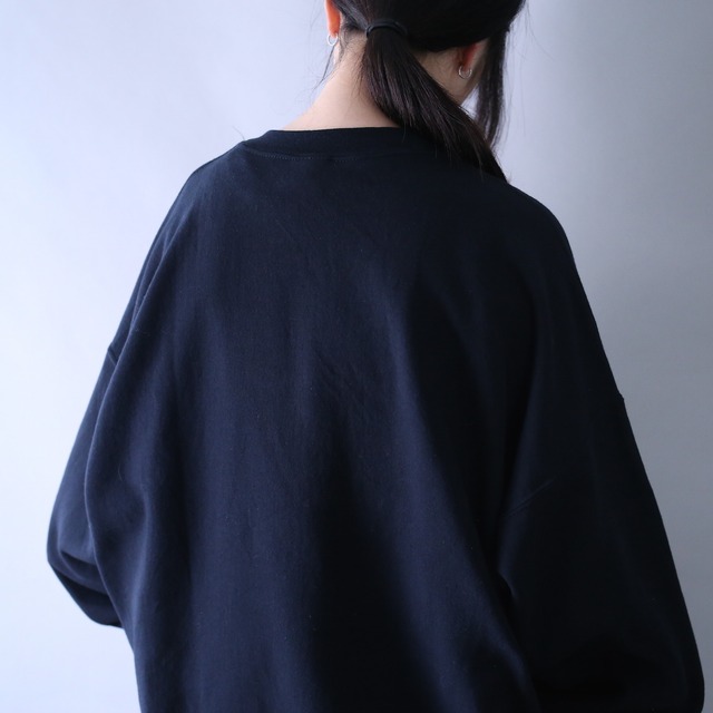 "刺繍" psychedelic art box design XXL over silhouette sweatshirt
