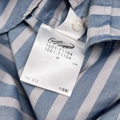 Crocodile クロコダイル ボーダー 長袖シャツ M/ブルー系 メンズ