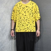 pattern cut off half sleeve sweat