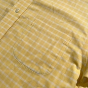 Brooks Brothers ブルックスブラザーズ チェック柄 BD 半袖シャツ サイズ S /メンズ/イエロー/ノンアイロン
