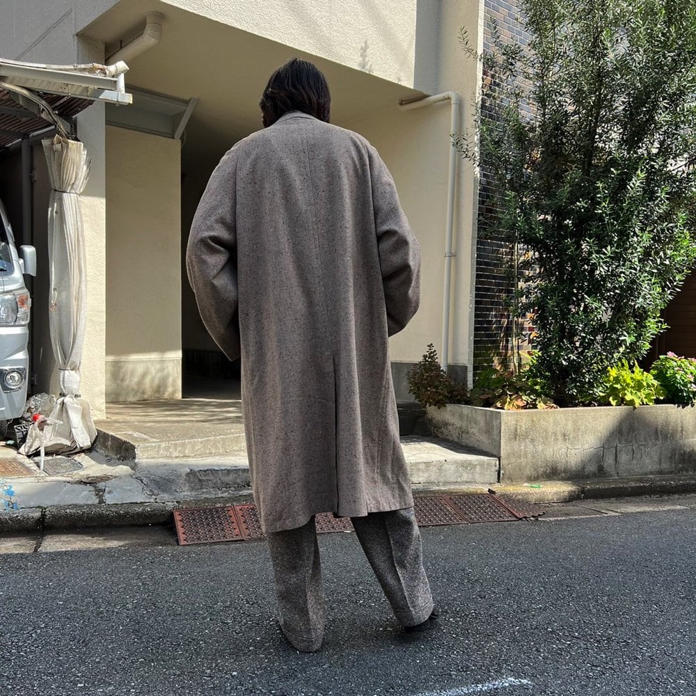 Rock-Knit] Vintage Nep Tweed Wool Coat [1950s-] Vintage Wool Nep