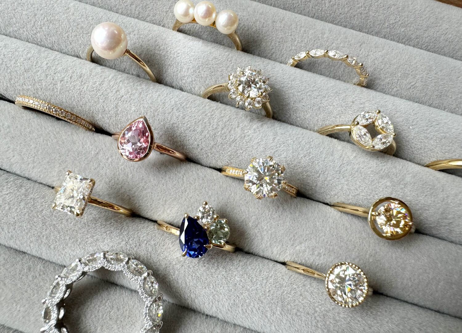 PT950k18PG YGピンクイエローホワイトダイヤモンドNO251097 ペア