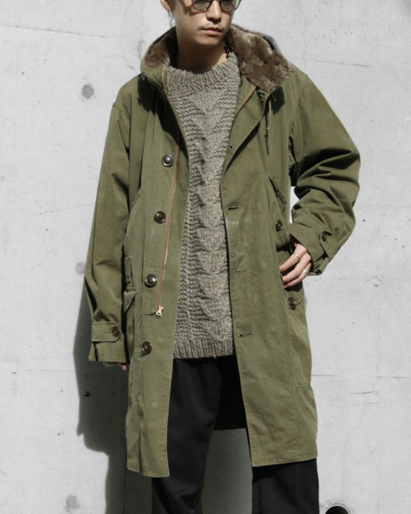 US ARMY] Vintage M-45 Parka [Mid 1940s-] Overcoat Parka M-1945