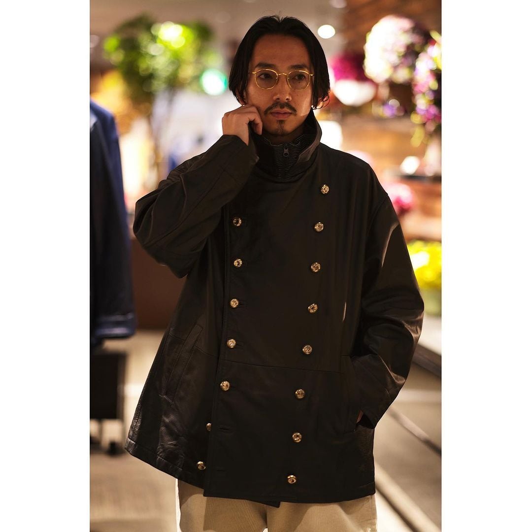 DEERSKIN ANCHOR JACKET W/SILVER BUTTONS | 【OFFICIAL】PORTER  