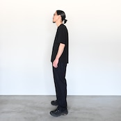 山内(ヤマウチ)ウールメッシュクロス・ワンタックスラックス 洗い加工スタイル