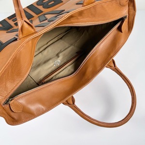 アンバサンド Ampersand LOGO leather tote bag L