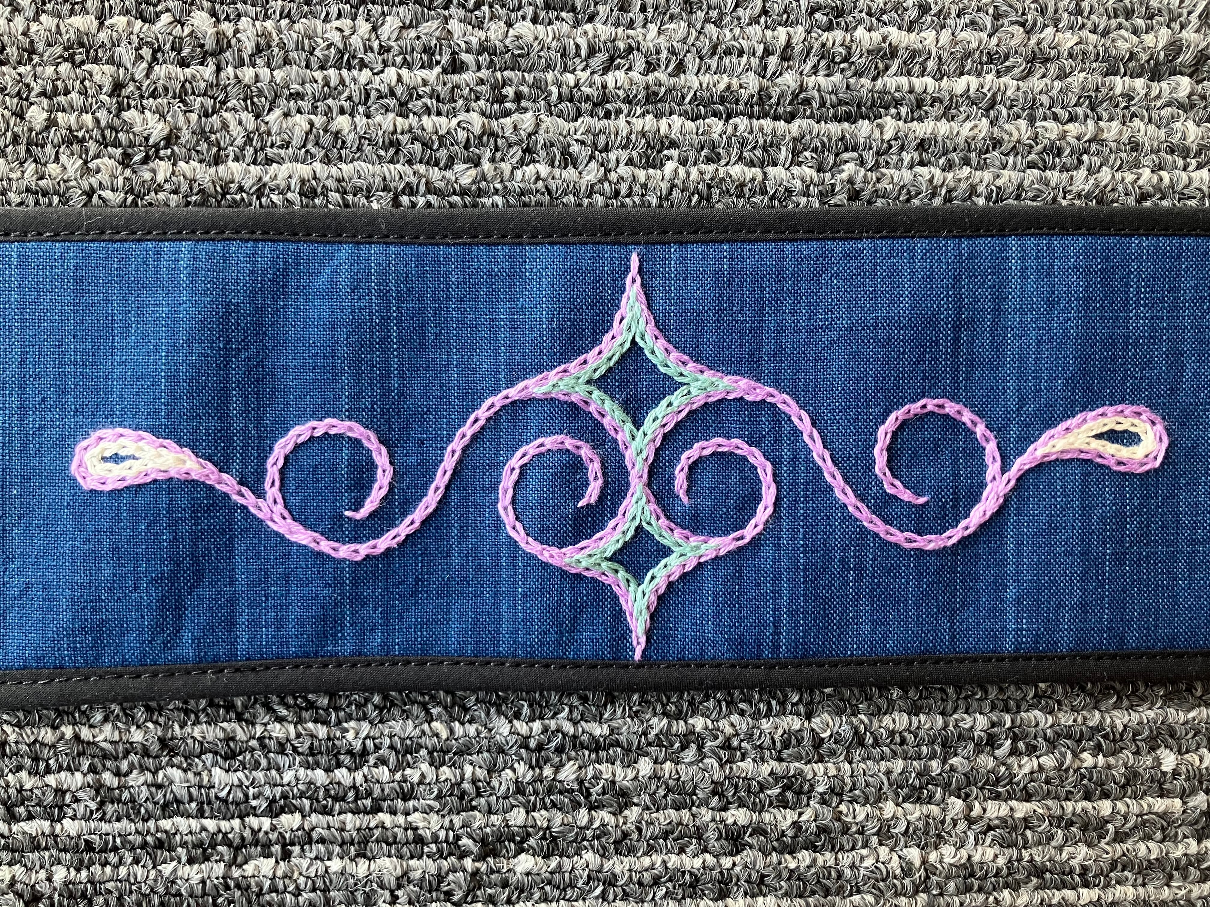 アイヌ紋様手刺繍胴巻きセット | クオレ三線工房えぞ三弦