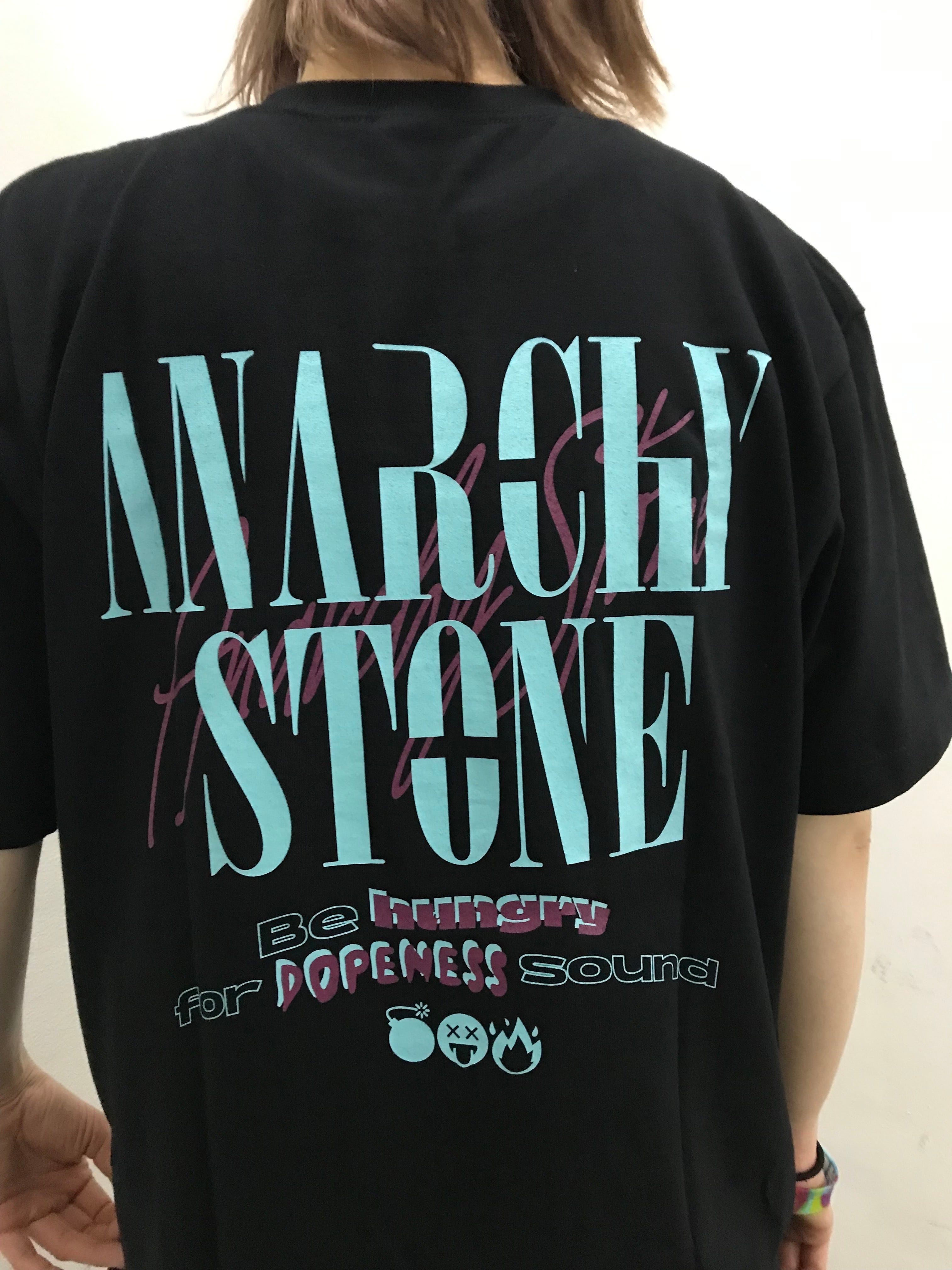 【STONE 】★送料関税込/ロゴTシャツ メンズ ANARCHY STONE ロゴ T-shirt 【Black】M size | ANARCHY STONE