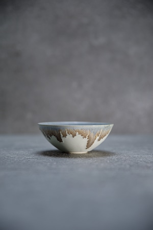 bowl -melty sepia blue- S