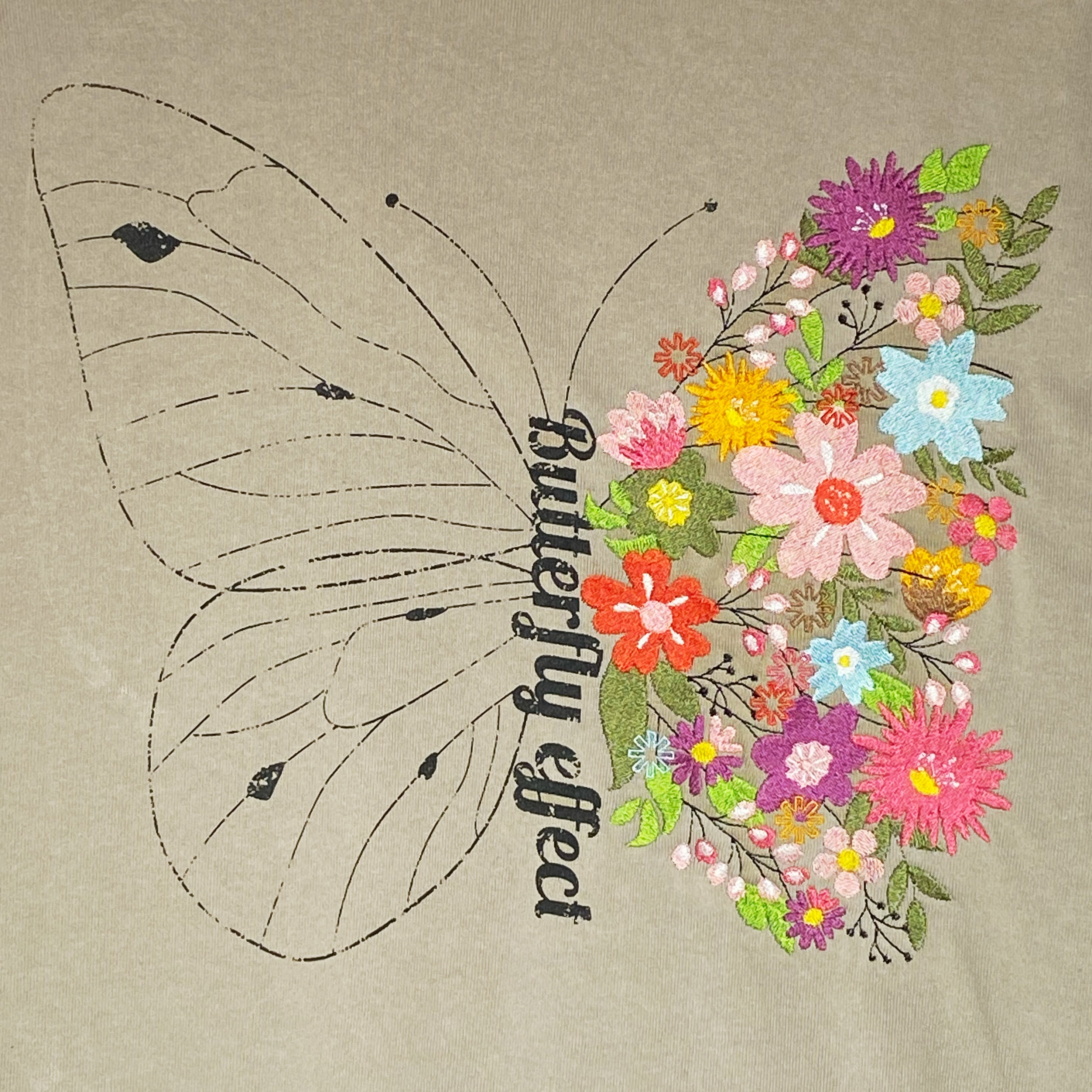 刺繍☆ロンT／Butterfly effect 9.1oz