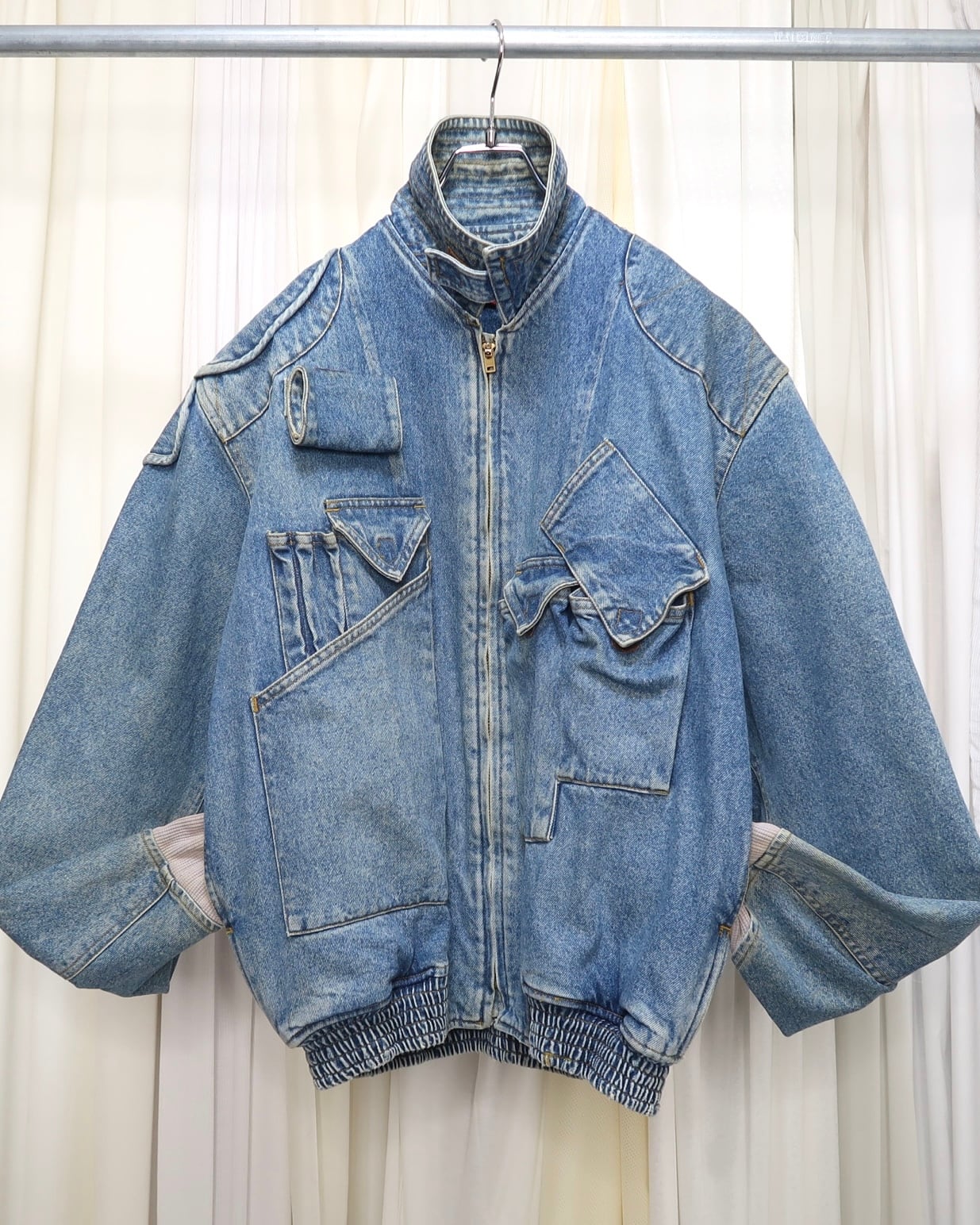 1980s KATHARINE HAMNETT denim cargo bomber jacket | gamustore 1980s KATHARINE HAMNETT denim cargo bomber jacket | gamustore