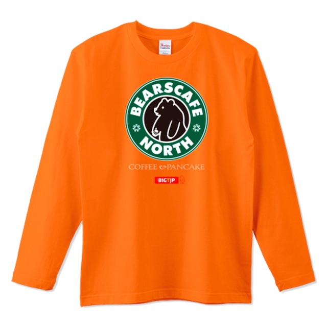 Bears Cafe North サークルロゴ ロングTシャツ01：オレンジ