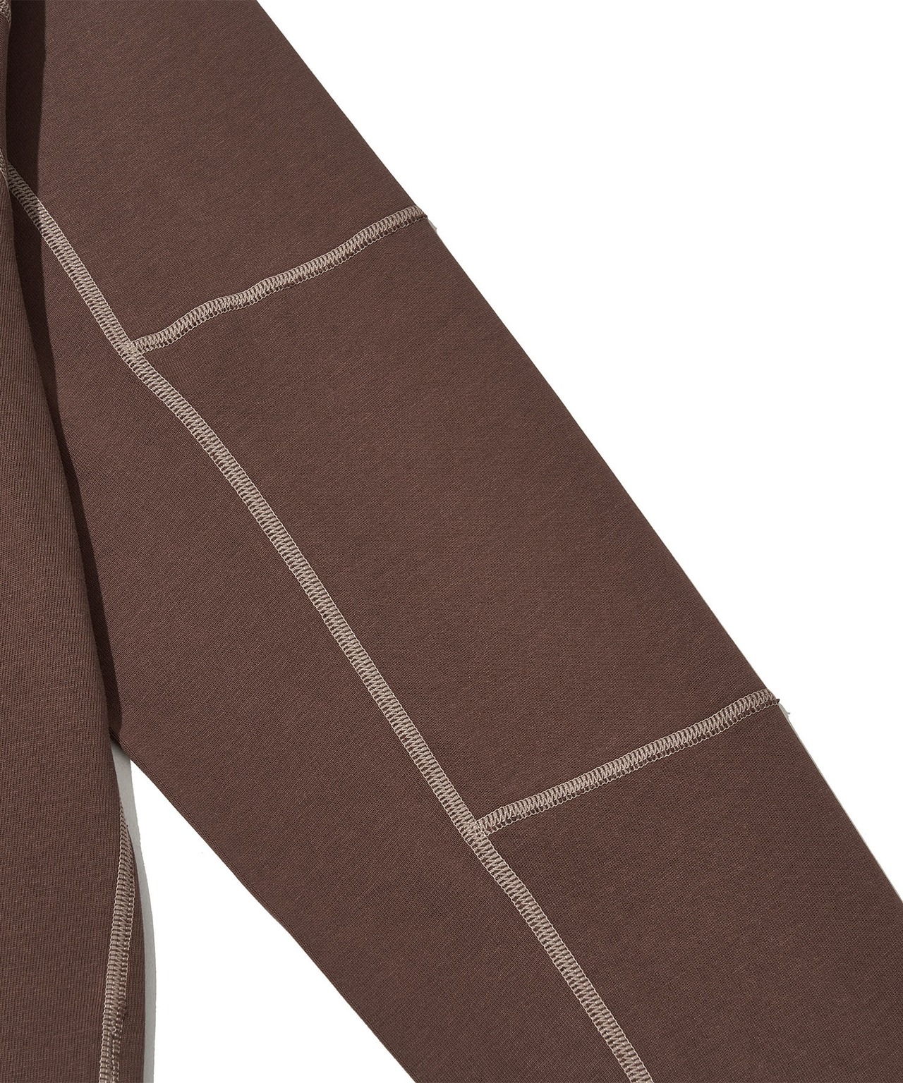 CONTRAST WONDER LONG SLEEVE T-SHIRT_BROWN
