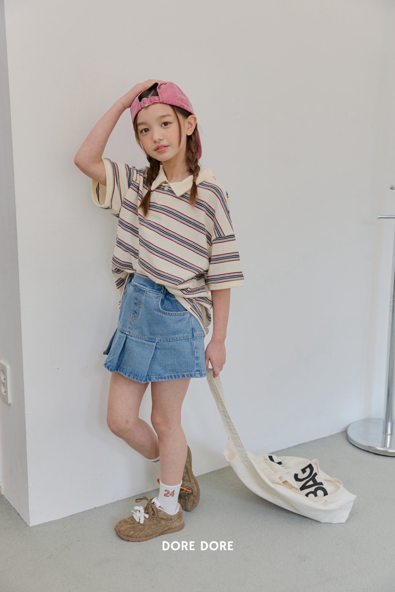 [DOREDORE] Striped PK polo shirt / [도레도레] 단가라PK카라티