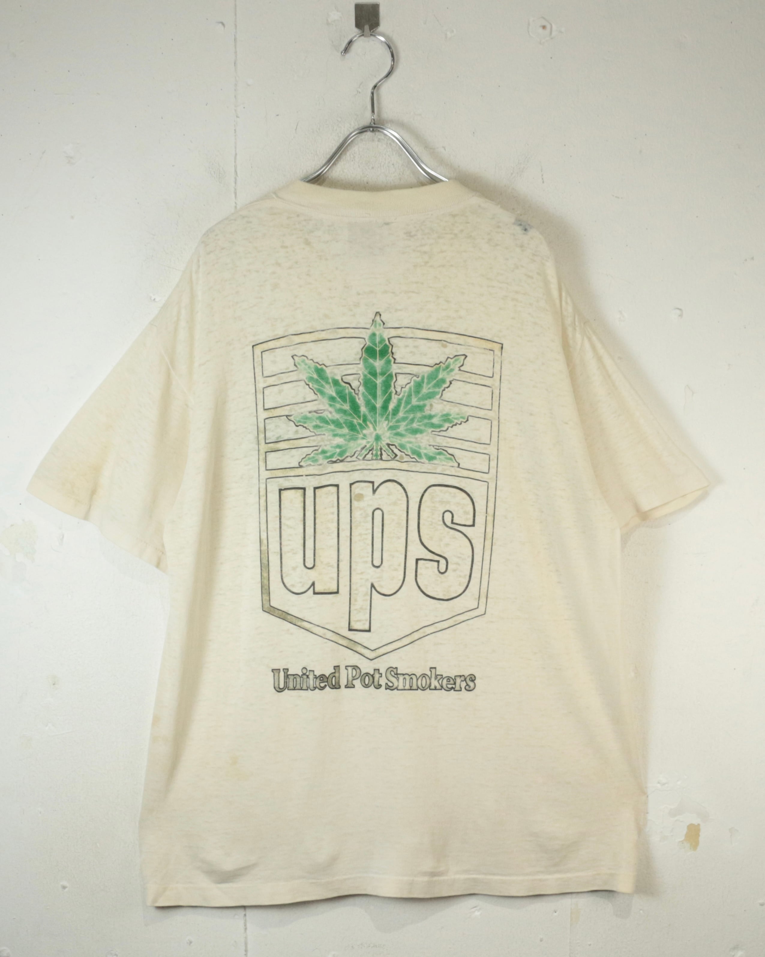 Caka act2】90's “United Pot Smokers” Vintage Parody T-Shirt | Caka