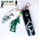 ミリタリー 携帯灰皿キーホルダー ★黒★グリーンアーミーメン 兵士 タバコ iQOS