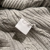 カシミヤ100% ROYAL PATOU ロイヤルパトゥ ケーブル編み ローゲージ カシミア ニット カーディガン /レディース/グレー系