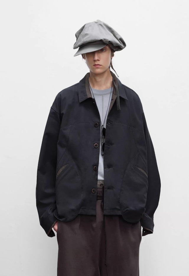 DECESOLO 25AW スタンドアップカラーパッチポケットジャケット