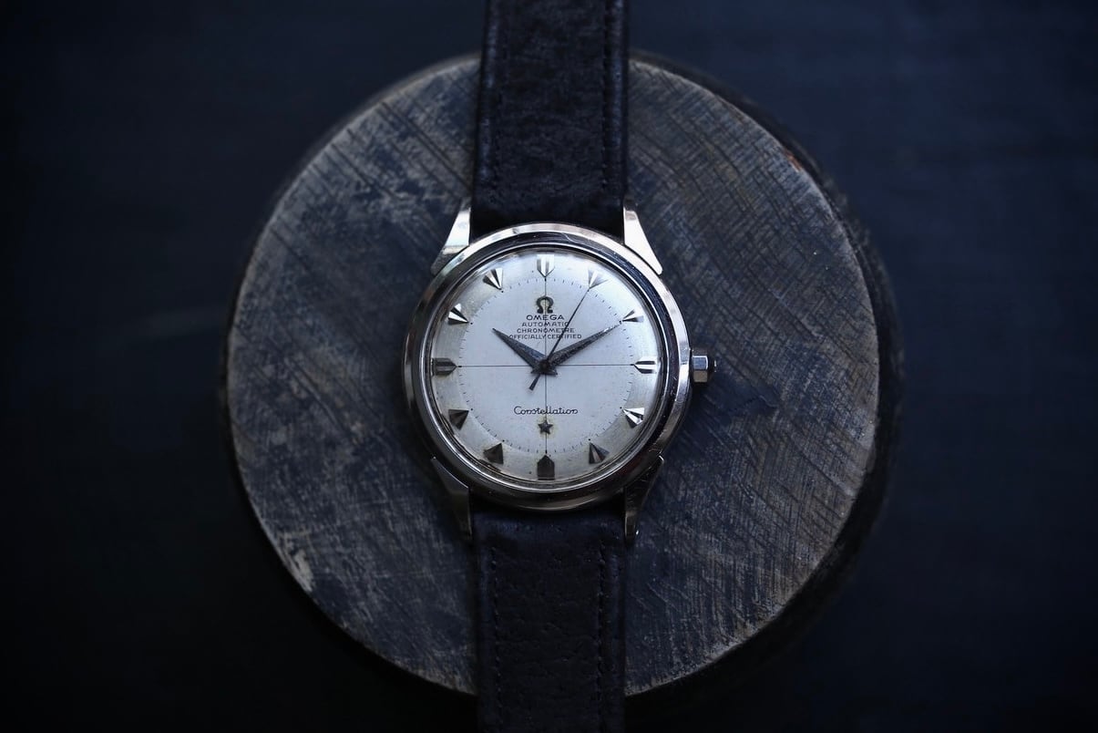 オメガ コンステレーション 部品取り 本物保証 OMEGA 文字盤 ダイヤル OMEGA】 1954年製 オメガ 『コンステレーション 2nd』前期 シルバー