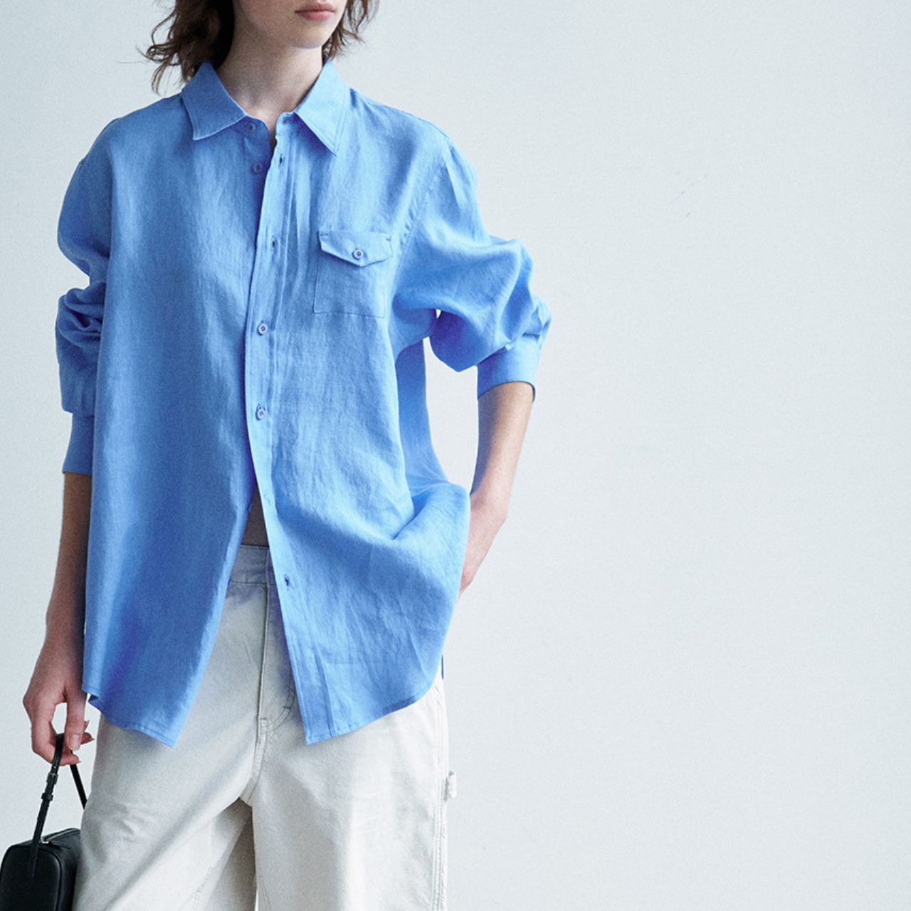 Relaxed Linen Shirt　T6188