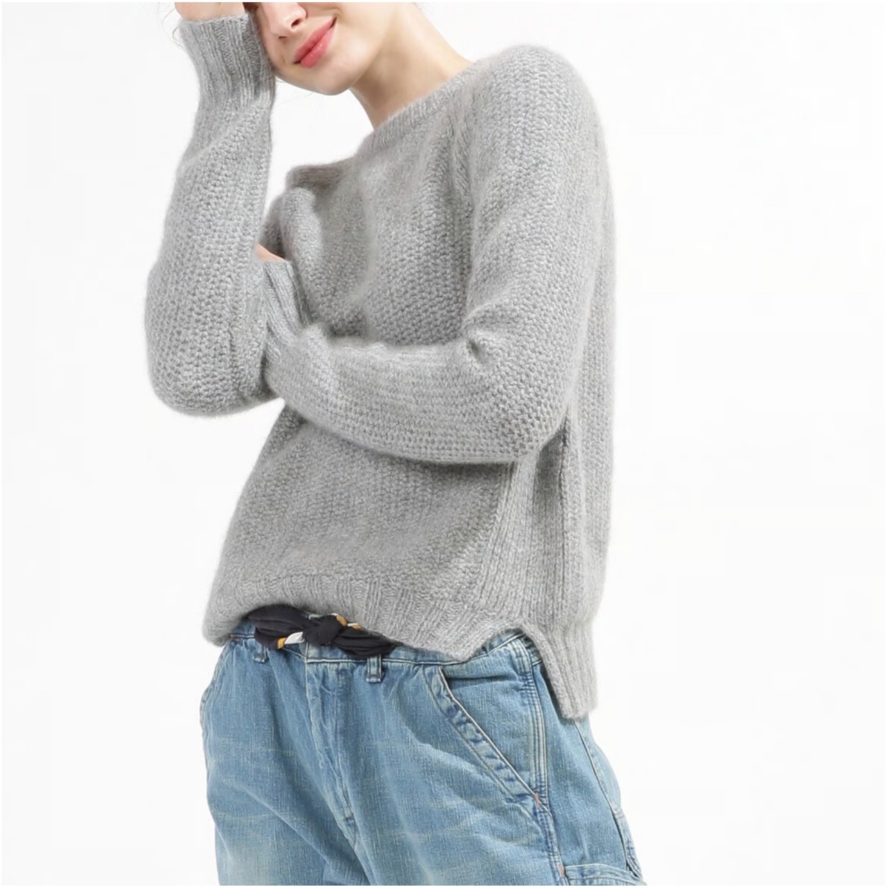 【pdf編み図:着分(Snowfield×4本~)をお求めの方のみご注文いただけます】裏かのこセーター