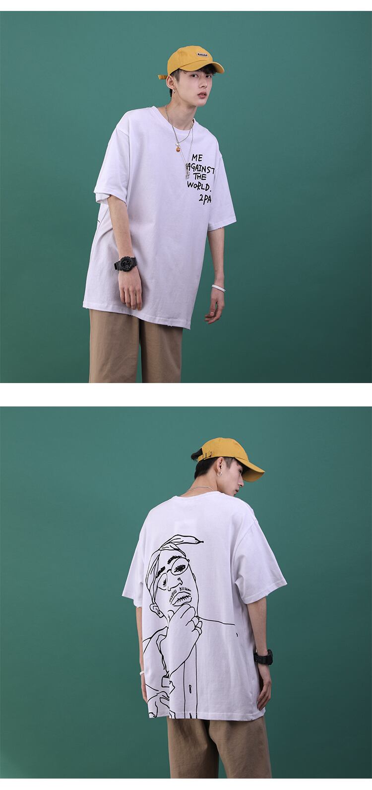 全3色 Tシャツ カットソー プリント カジュアル シンプル