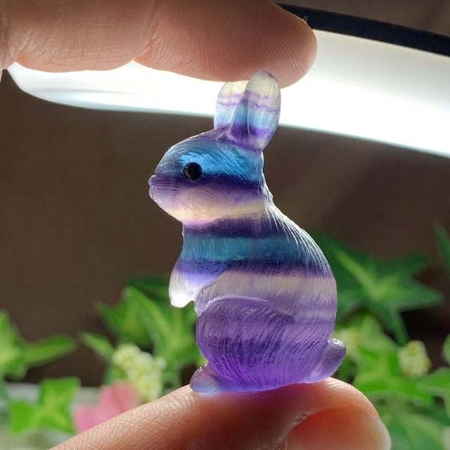 13.フローライトうさぎ・インテリア