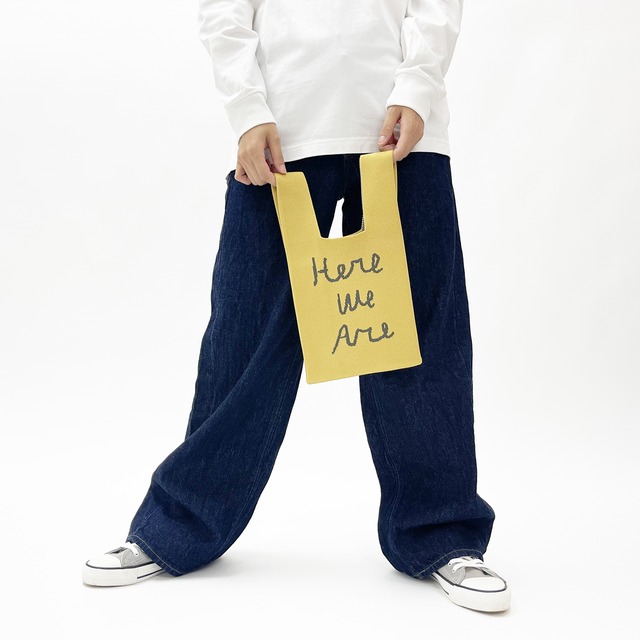 【Junichi Koka】KNIT MINI MARCHE BAG  Here We Are ニット ミニマルシェバッグ
