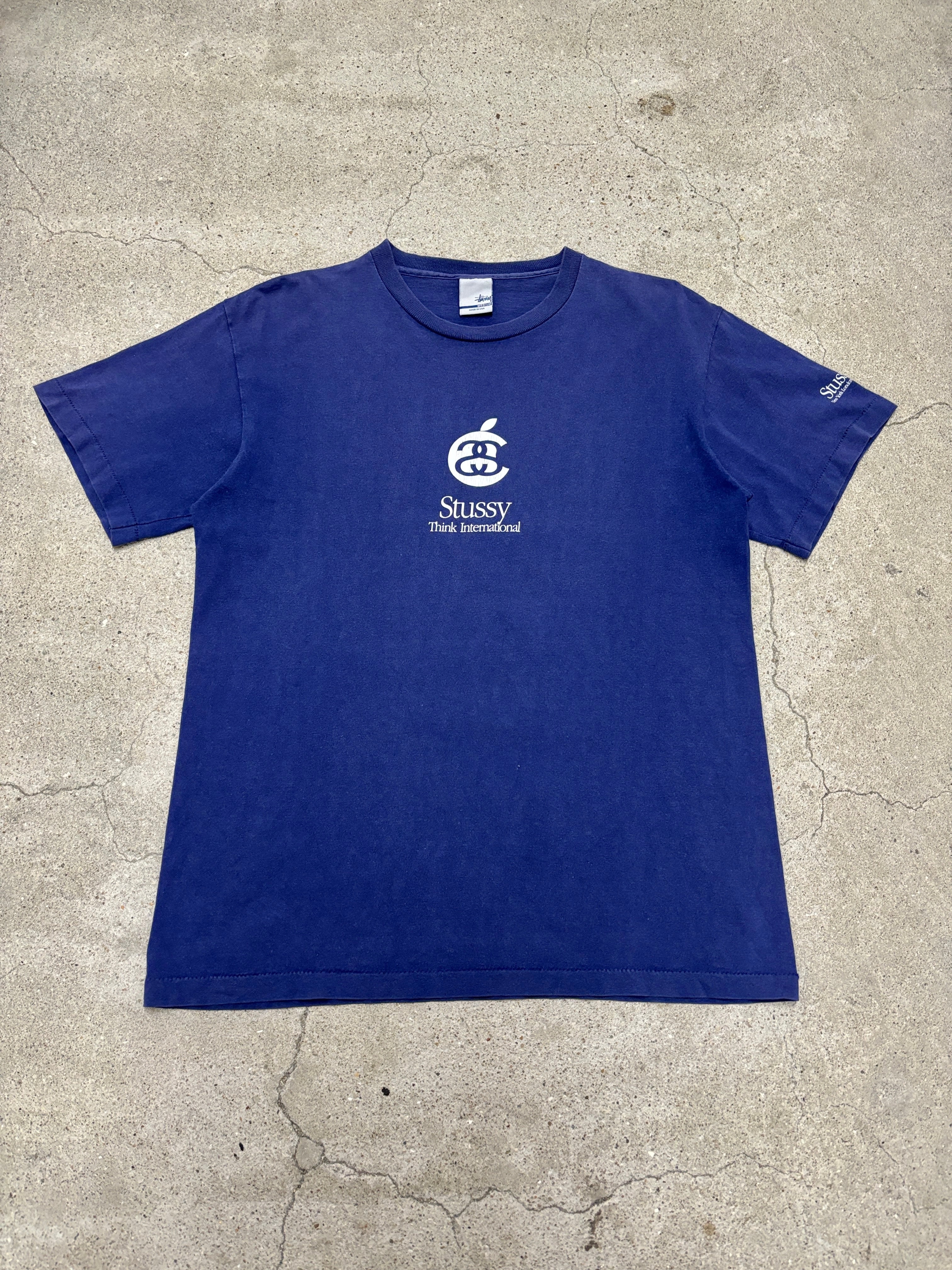 00s stussy apple tシャツ　パロディ 90s Old STUSSY 