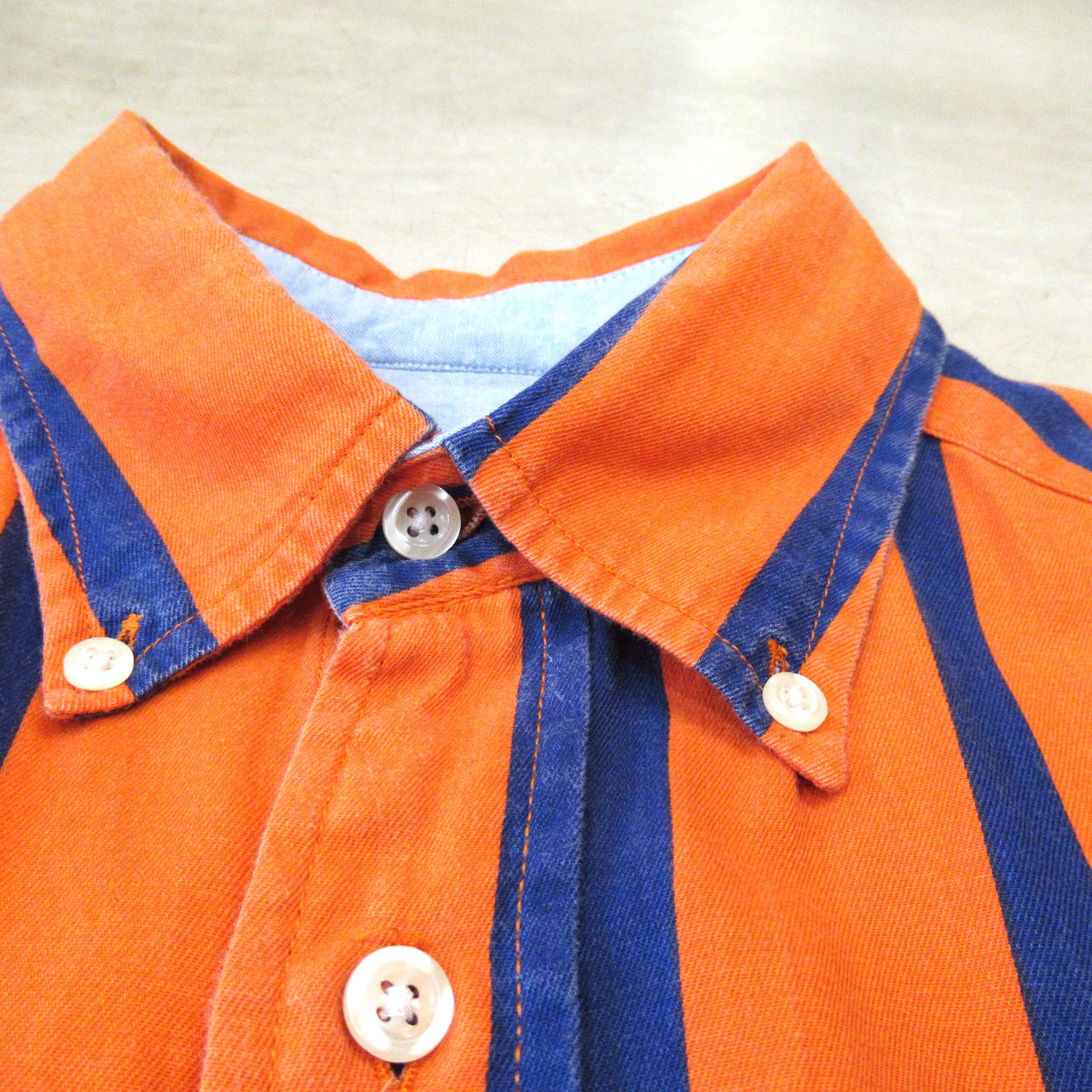 90S Duck Head S/S Stripe Shirt【L】 | drop by