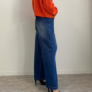 ミカーレミカーレ MICALLEMICALLE　Cafede indigo 　フロントクロスワイドdenim