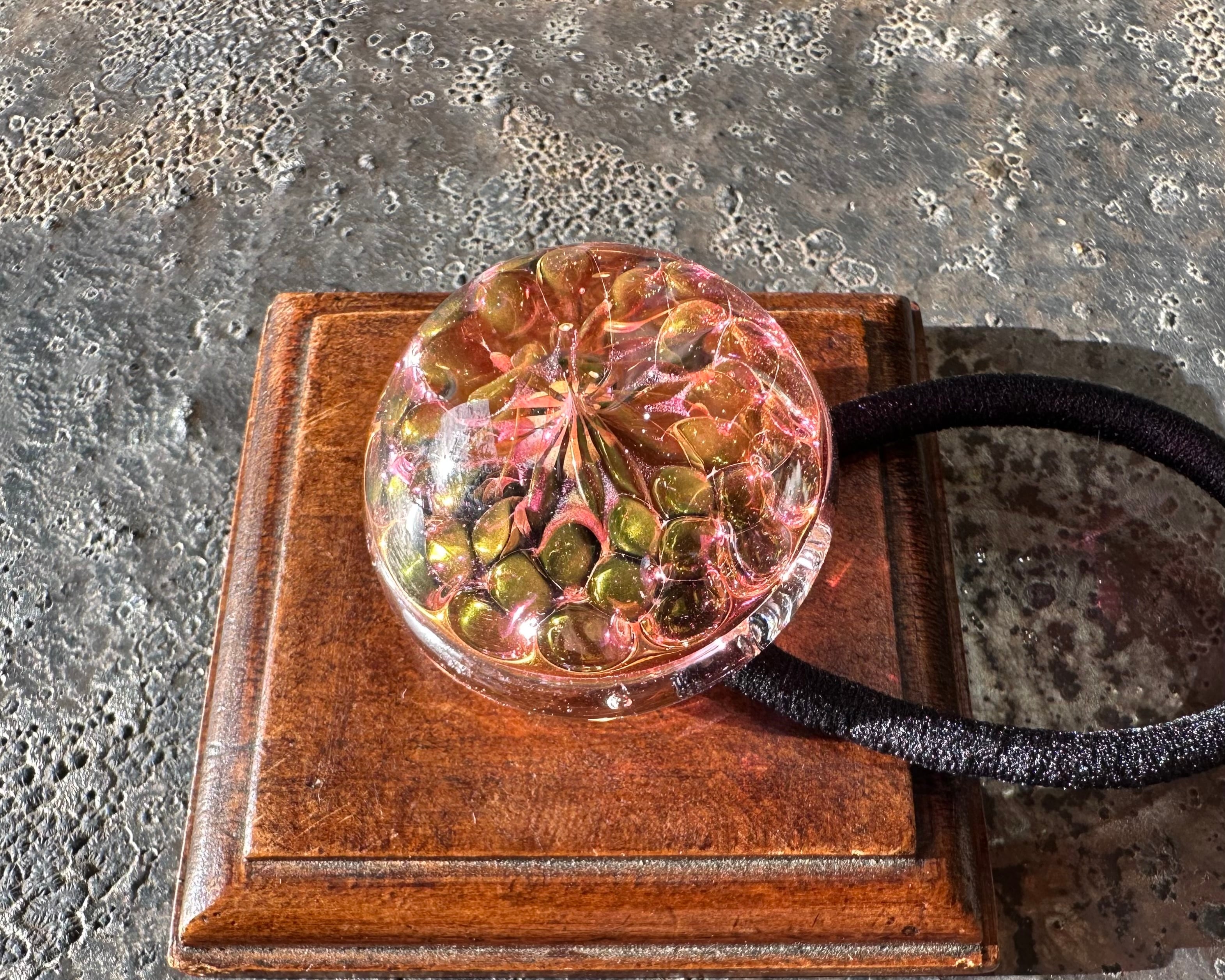 【Pink Flower】ピンクの花ヘアゴム