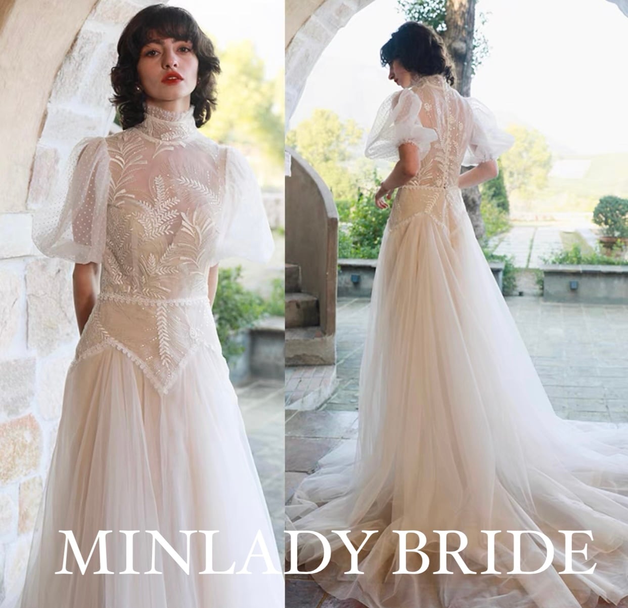 ヴィクトリアンスタイル ウェディングドレス | MINLADY BRIDE